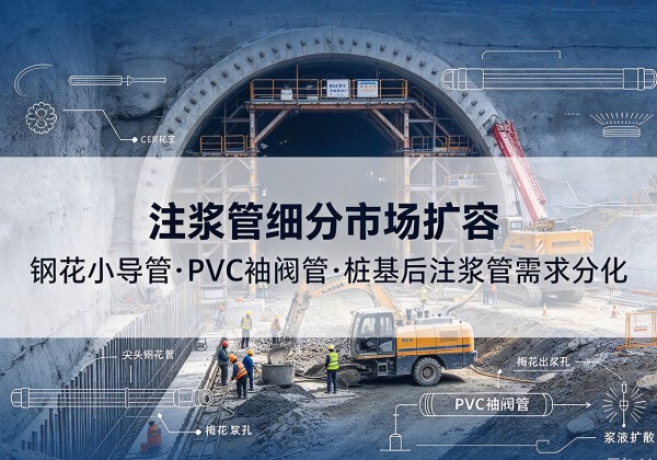钦北注浆管细分市场扩容，隧道钢花小导管、PVC 袖阀管、桩基后注浆管需求分化